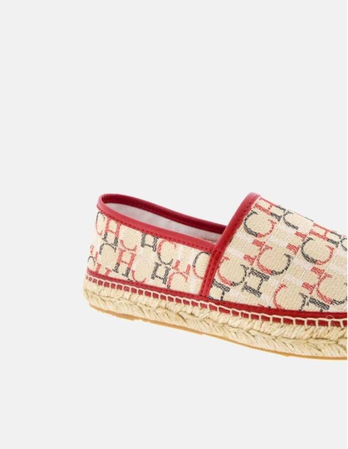 Carolina Herrera Rode Initialen Canvas Espadrilles Multicolor Dames