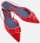 Carolina Herrera Rode Mesh Insignia Platte Schoenen Red Dames - Thumbnail 4