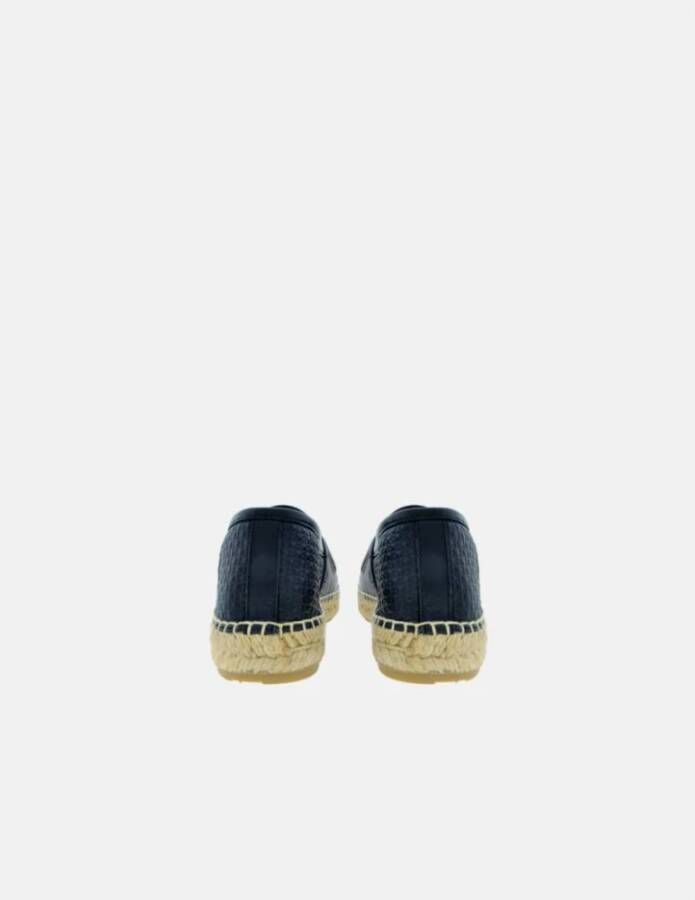 Carolina Herrera Zwarte Leren Insignia Espadrilles Black Dames