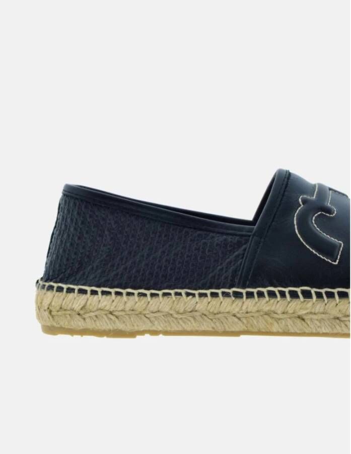 Carolina Herrera Zwarte Leren Insignia Espadrilles Black Dames