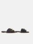 Carolina Herrera Zwarte Leren Platte Sandaal Slot Detail Black Dames - Thumbnail 2