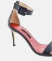 Carolina Herrera Zwarte leren sandaal met hak Black Dames - Thumbnail 7