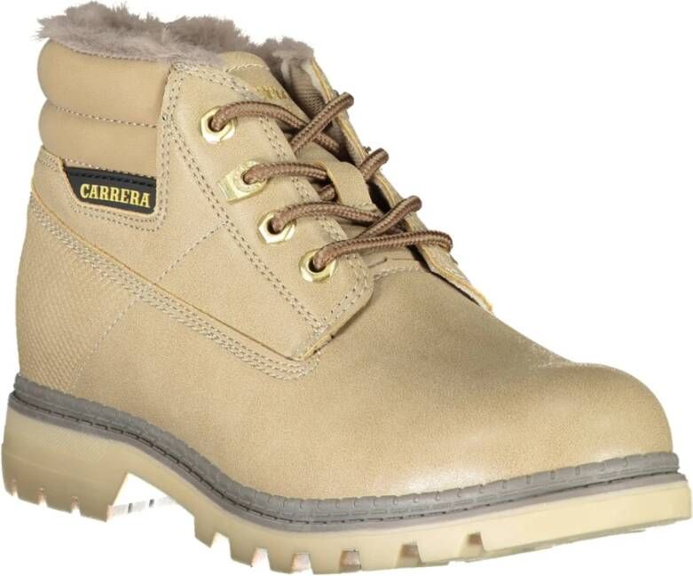 Carrera Beige Dames Veterschoen met Contrastdetails Beige Dames