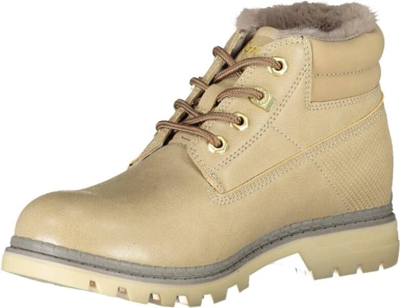 Carrera Beige Dames Veterschoen met Contrastdetails Beige Dames