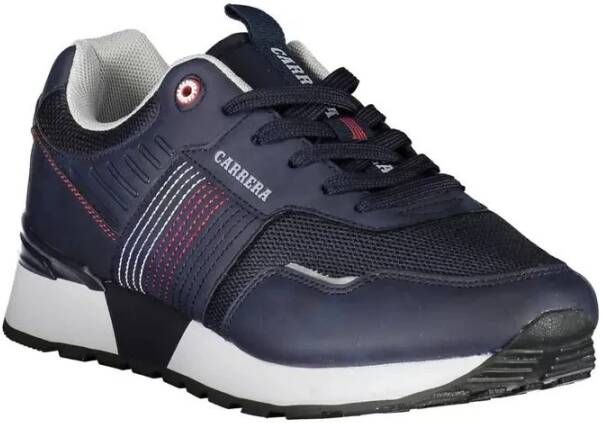 Carrera Blauwe Contrast Sneakers met Logo Blue Heren