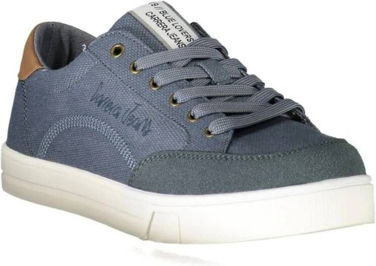 Carrera Blauwe Lace-Up Sport Sneaker Logo Detailing Blue Heren