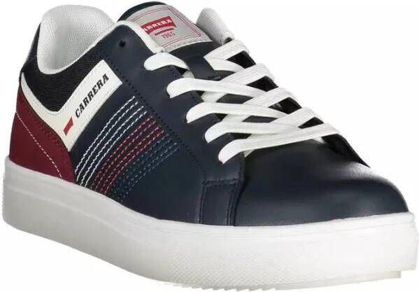 Carrera Blauwe Polyester Sneaker met Veters en Logo Blue Heren