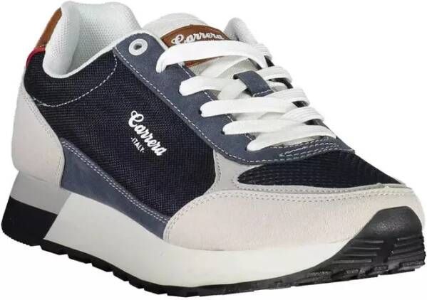 Carrera Blauwe Polyester Sneaker met Veters en Logo Multicolor Heren