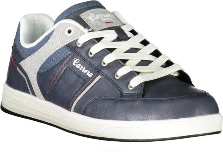 Carrera Blauwe Sportieve Vetersneakers Contrast Logo Blue Heren