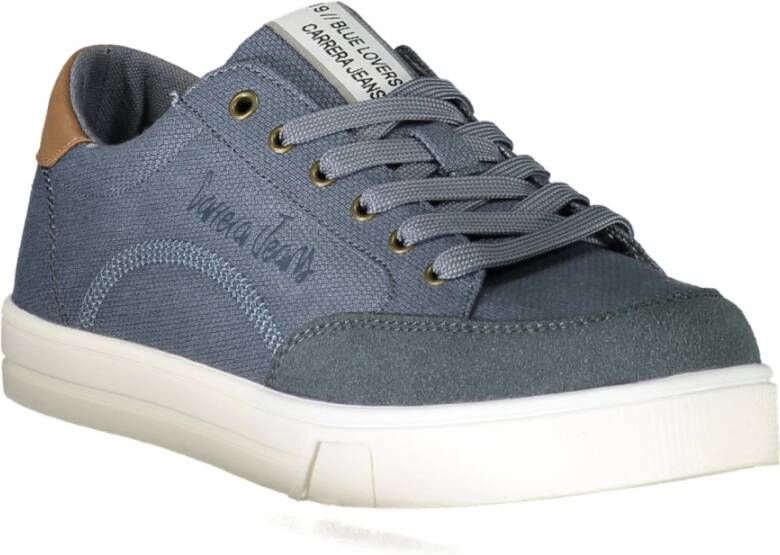 Carrera Blauwe Sportieve Vetersneakers met Contrastdetails Blue Heren