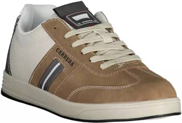 Carrera Bruine Polyester Sneaker met Veters en Logo Brown Heren