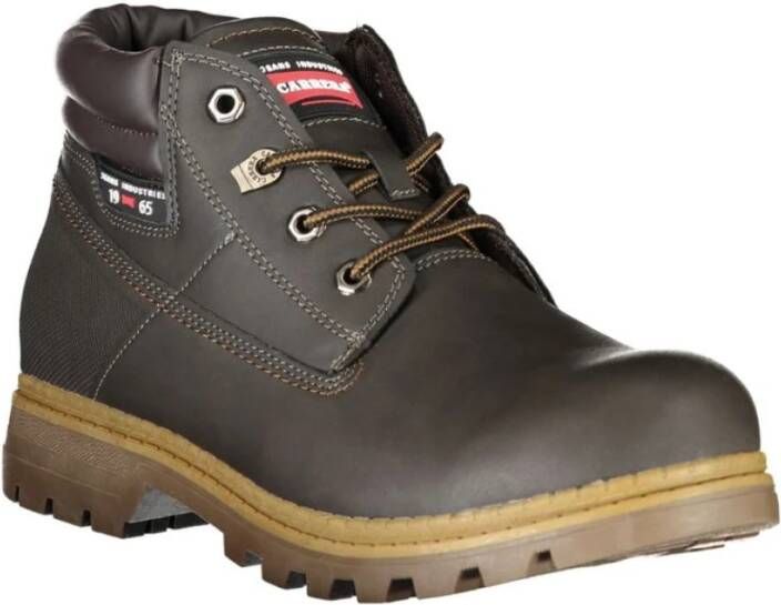 Carrera Contrasterende Veterschoenen met Iconisch Logo Brown Heren