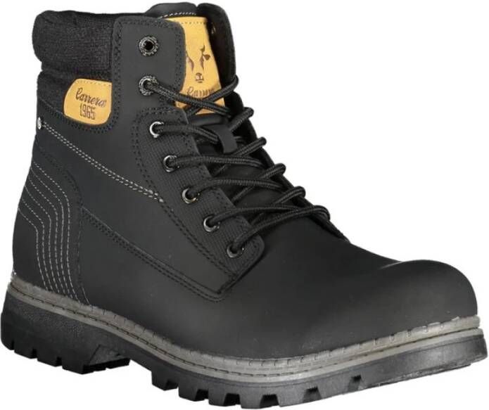 Carrera Elegante Zwarte Veterschoenen met Contrasterende Accenten Black Heren