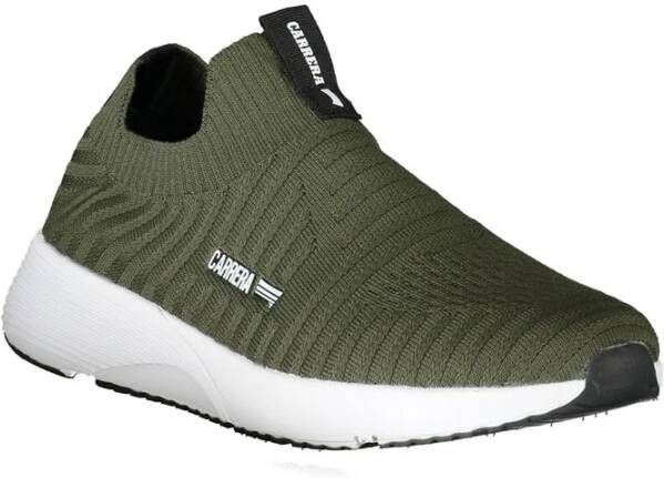 Carrera Groene Polyester Sneaker met Elastiek Contrastdetails Logo Green Heren