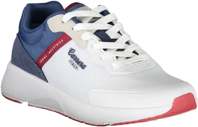 Carrera Sportieve witte vetersneakers met contrastdetails White Heren