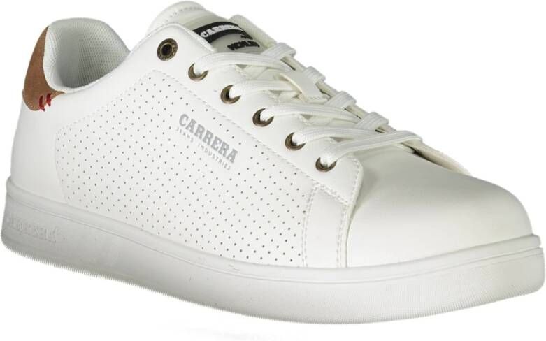 Carrera Sportieve witte vetersneakers met contrastdetails White Heren