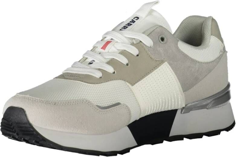 Carrera Sportieve witte vetersneakers met contrastdetails White Heren