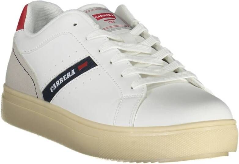 Carrera Sportieve witte vetersneakers met contrastdetails White Heren