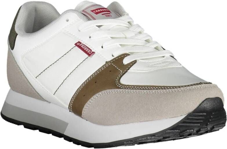 Carrera Sportieve witte vetersneakers met contrastdetails White Heren