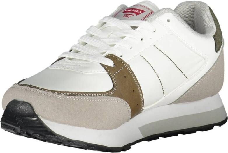 Carrera Sportieve witte vetersneakers met contrastdetails White Heren