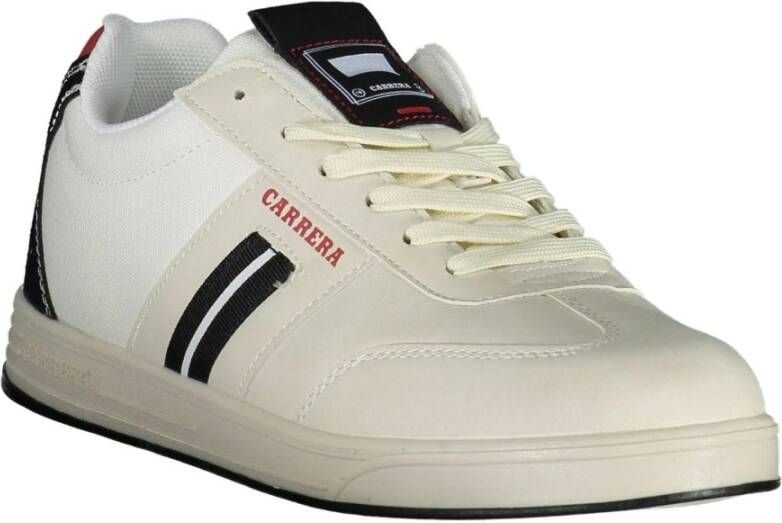 Carrera Sportieve witte vetersneakers met contrastdetails White Heren