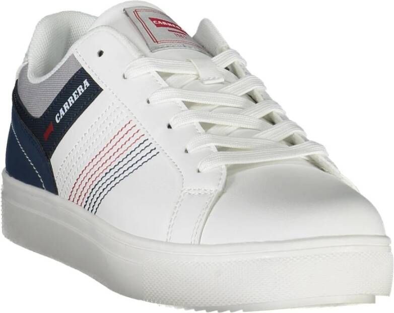 Carrera Sportieve witte vetersneakers met contrastdetails White Heren