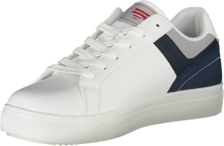 Carrera Sportieve witte vetersneakers met contrastdetails White Heren