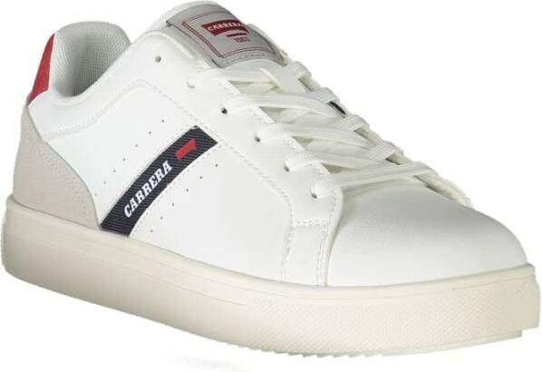 Carrera Witte Polyester Sneakers met Veters Contrastdetails Logo White Heren