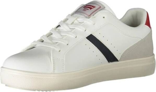 Carrera Witte Polyester Sneakers met Veters Contrastdetails Logo White Heren