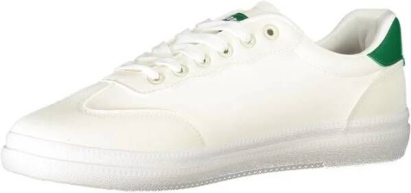 Carrera Witte Polyester Sneakers met Veters Contrastdetails Logo White Heren