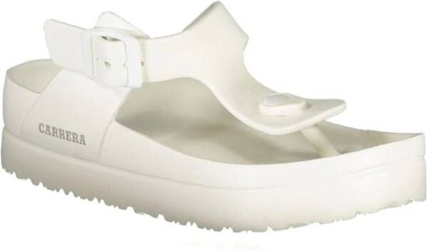 Carrera Witte Polyethyleen Flip Flops met Enkelband White Dames