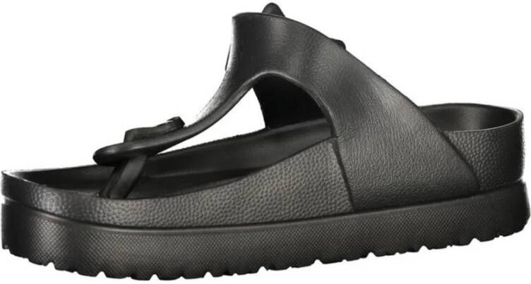 Carrera Zwarte Logo Detail Enkel Gesp Flip Flops Black Dames