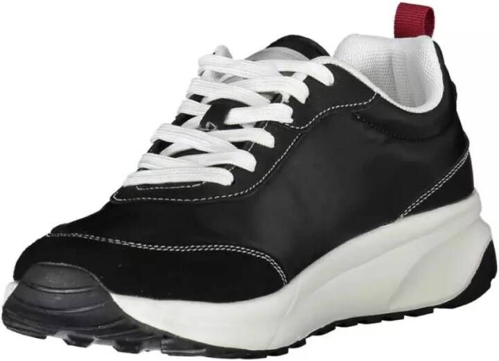 Carrera Zwarte Polyester Sneaker met Veters Black Heren