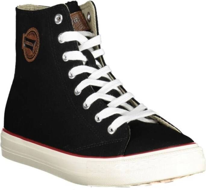 Carrera Zwarte Polyester Sneaker met Veters Black Heren