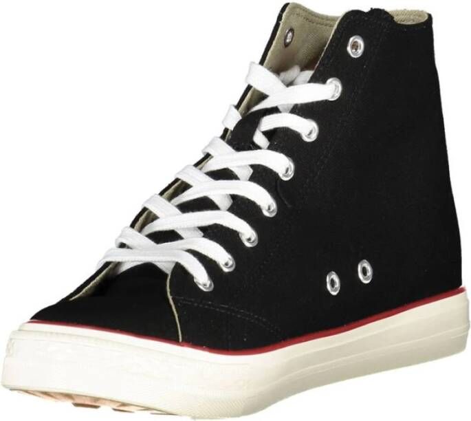 Carrera Zwarte Polyester Sneaker met Veters Black Heren