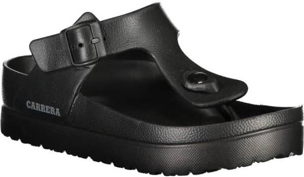 Carrera Zwarte Polyethyleen Flip Flops met Enkelband Black Dames