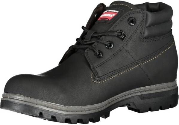 Carrera Zwarte veterschoenen met contrastdetails Black Heren