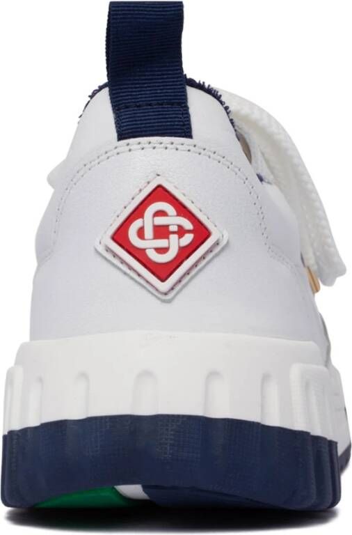 Casablanca Wit Marineblauw Court Sneakers White Heren