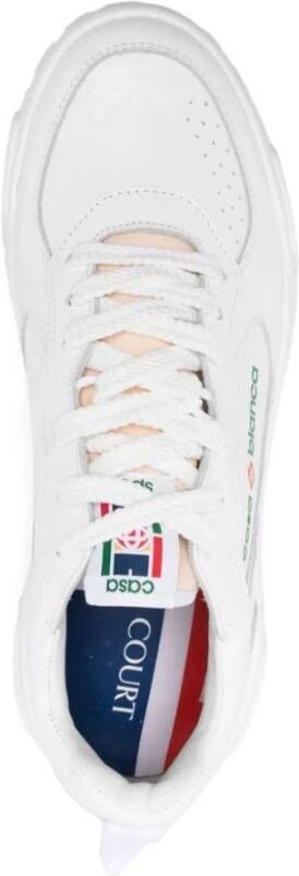 Casablanca Witte leren courtsneakers White Heren