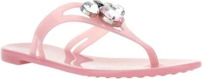 Casadei Bee Jewel Beach Sandals Pink Dames