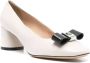 Casadei Beige Leren Blokhak Schoenen Beige Dames - Thumbnail 3