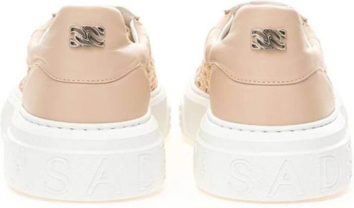 Casadei Beige Leren Sneakers Beige Dames