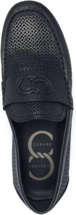 Casadei Blauwe leren loafers Blue Heren