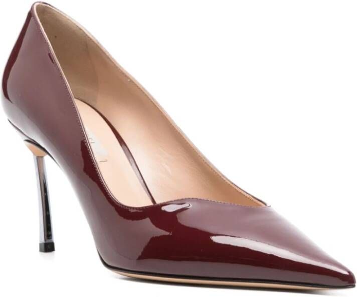 Casadei Bordeaux Rood Lakleer Stiletto Hak Red Dames