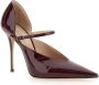 Casadei Bordeaux Stiletto Hoge Hakken Brown Dames - Thumbnail 2