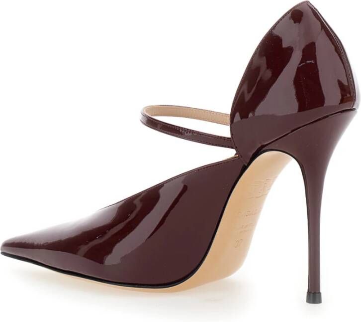 Casadei Bordeaux Stiletto Hoge Hakken Brown Dames