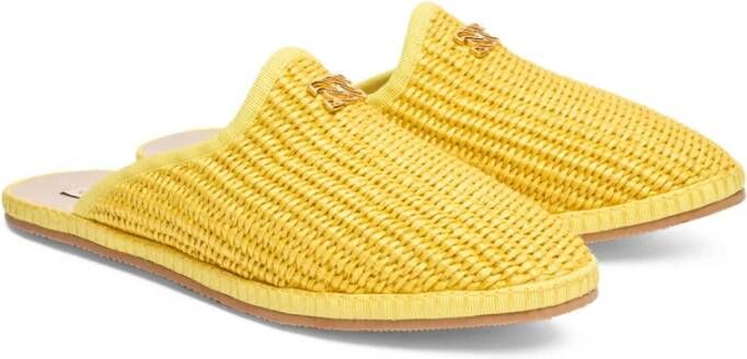 Casadei Luxe Katoenmix Pantoffels Yellow Dames