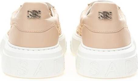 Casadei Chique Beige Leren Sneakers Beige Dames