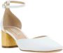 Casadei Chunky Heel Kalbslederen Pumps met Enkelband White Dames - Thumbnail 2