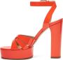 Casadei Dramatische Platform Sandaal Red Dames - Thumbnail 3